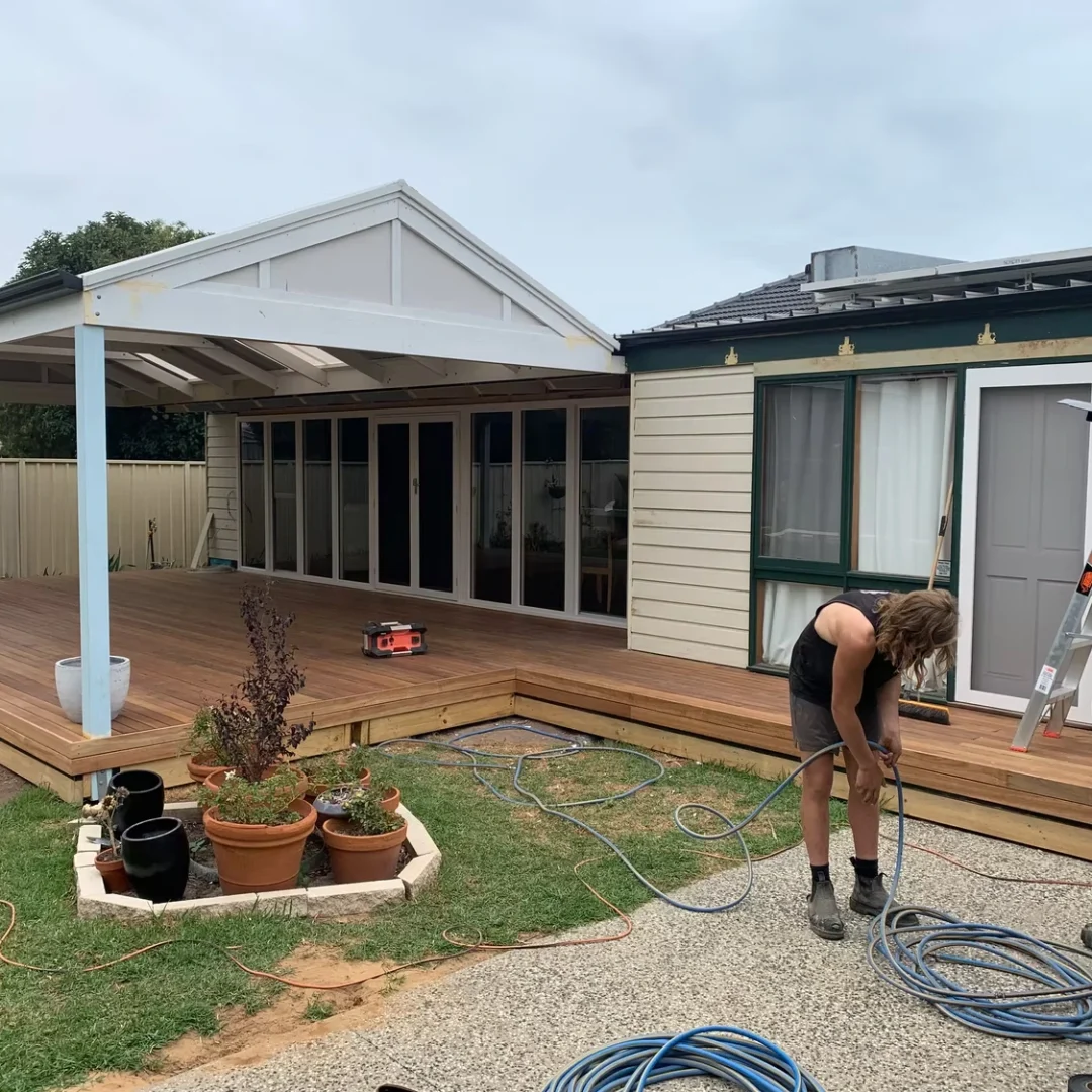 timber decking extension modern renovation